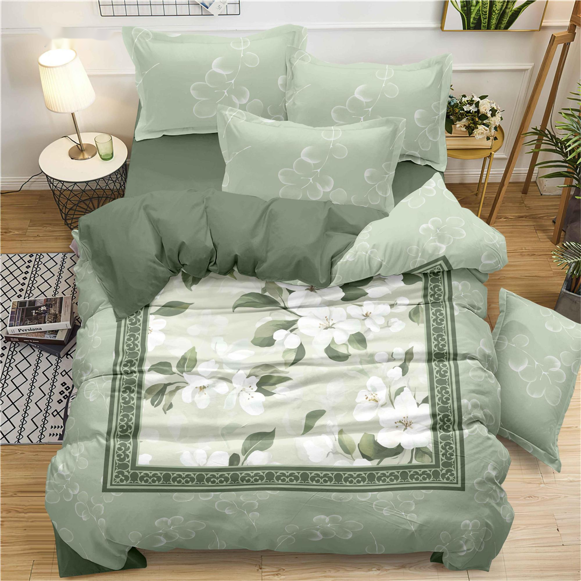 Elegantní květina Digital Printed Bed Sheet Set Pubrant